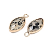 Natural Dalmatian Jasper Faceted Pendants G-G193-01G-01-2