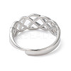 Non-Tarnish 304 Stainless Steel Hollow Sailor's Knot Adjustable Rings RJEW-D006-28P-3