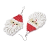 Glass Seed Dangle Earrings EJEW-JE06214-4