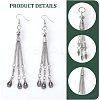 12Pcs 6 Style Tibetan Style Alloy Curb Chain Tassel Big Pendants FIND-CA0006-72-5