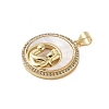 Brass Micro Pave Clear Cubic Zirconia Pendants KK-I712-51G-05-2