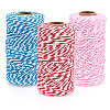 3 Rolls 3 Colors Two Tone Cotton String Threads OCOR-TA0002-24-1
