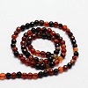 Faceted Natural Agate Round Beads Strands G-E318C-4mm-09-2
