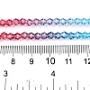 Gradient Color Baking Paint Glass Bead Strands DGLA-A039-T6mm-A017-5