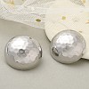 304 Stainless Steel Half Round Stud Earrings for Women EJEW-M089-10P-2