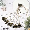 Tibetan Style Alloy & Iron Halloween Witch Bell Pendant Decorations HJEW-JM04494-2