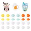 48Pcs 10 Styles Food Grade Eco-Friendly Silicone Focal Beads SIL-TA0002-94-2