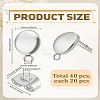20Pcs 201 Stainless Steel Stud Earring Findings STAS-LP0004-08-2