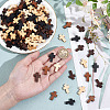 200Pcs 5 Colors Wooden Pendants WOOD-GO0001-19-3