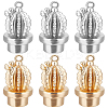 10Pcs 2 Colors Brass Charms KK-BBC0011-09-1