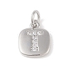 Rack Plating Brass Micro Pave CLear Cubic Zirconia Charms KK-E110-14P-T-1