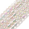 Transparent Electroplate Glass Beads Strands GLAA-T032-T4mm-C12-1
