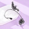316 Surgical Stainless Steel Black Cubic Zirconia Cuff Earrings EJEW-E300-27AS-01-4