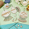 30Pcs 3 Styles Wood Pendant Locking Stitch Markers HJEW-NB00321-4