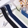 2 Rolls 2 Colors Polycotton Frayed Ribbon OCOR-CY0001-22B-5