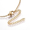 304 Stainless Steel Brass Pendant Necklaces NJEW-O108-27G-3