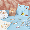 Alloy Enamel Pendant Locking Stitch Markers HJEW-AB00158-4