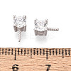 925 Sterling Silver & Clear Cubic Zirconia Peg Bails STER-T008-72S-3