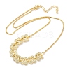 Brass Micro Pave Clear Cubic Zirconia Fruit Bib Necklaces NJEW-F342-01B-G-4