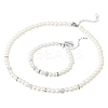 2Pcs 2 Style Glass Pearl Beaded Bracelets & Kid Bracelets SJEW-FH00001-1