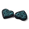 Food Grade Heart with Word Love Silicone Focal Beads LS-SIL-NH0001-01C-2