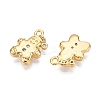Christmas Theme Brass Micro Pave Clear Cubic Zirconia Charms X1-KK-T073-08G-2