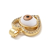Brass Micro Pave Cubic Zirconia Pendants KK-B059-43G-D-3