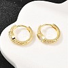 Oval Brass Micro Pave Clear Cubic Zirconia Hoop Earrings EJEW-D348-09G-4