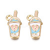 Eco-Friendly Zinc Alloy Milkshake Pendants LS-X-ENAM-R051-16-02G-NR-2