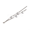 Brass Micro Pave Clear Cubic Zirconia Big Pendants KK-G510-19P-2