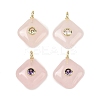 Natural Rose Quartz Pendants G-K372-05G-05-1