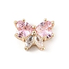 Brass Micro Pave Cubic Zirconia Pendants KK-K297-25G-03-1