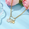 Iron & Natural Rose Quartz Pendants Necklaces NJEW-JN04905-2
