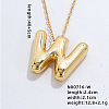 Stainless Steel Party Balloon Letter Pendant Cable Chain Necklaces for Women YF1942-23-1