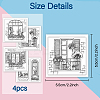 4Pcs 4 Styles PVC Stamp DIY-WH0487-0017-6