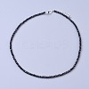 Natural Black Spinel Beaded Necklaces NJEW-K114-B-A20-1