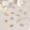 12Pcs 2 Colors 304 Stainless Steel Vortex Cuff Earrings EJEW-UN0002-54-2