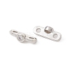 Rack Plating Brass Pave Clear Cubic Zirconia Connector Charms KK-G433-04P-1