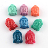Dyed Buddha Head Synthetical Coral Beads CORA-R011-16-1
