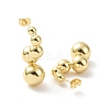 Brass Round Beaded Twist Stud Earrings for Women EJEW-G332-05G-2