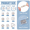 54Pcs 9 Style Brass Bead Caps KK-TA0003-41-4