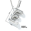 Brass Pave Clear Cubic Zirconia Shiny Balloon Letter Pendant Necklaces IT0451-5-1