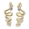 Brass Dangle Stud Earrings EJEW-T046-007G-NF-1