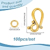 100Pcs Tibetan Style Hook and Eye Clasps FIND-GO0003-01AG-2