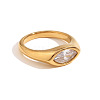 316L Stainless Steel with Cubic Zirconia Finger Rings FS-WGB17C9-07-1