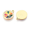 304 Stainless Steel Enamel Charms LS-STAS-N112-05A-G-2