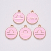 Alloy Enamel Pendants ENAM-S124-01B-09K-2