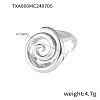 Vortex 304 Stainless Steel Adjustable Cuff Open Rings FS-WG9AF07-01-1