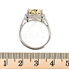 Adjustable 925 Sterling Silver Micro Pave Cubic Zirconia Cuff Rings for Women RJEW-F183-01C-02-5