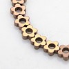 Electroplate Non-magnetic Synthetic Hematite Beads Strands G-J217C-M-3